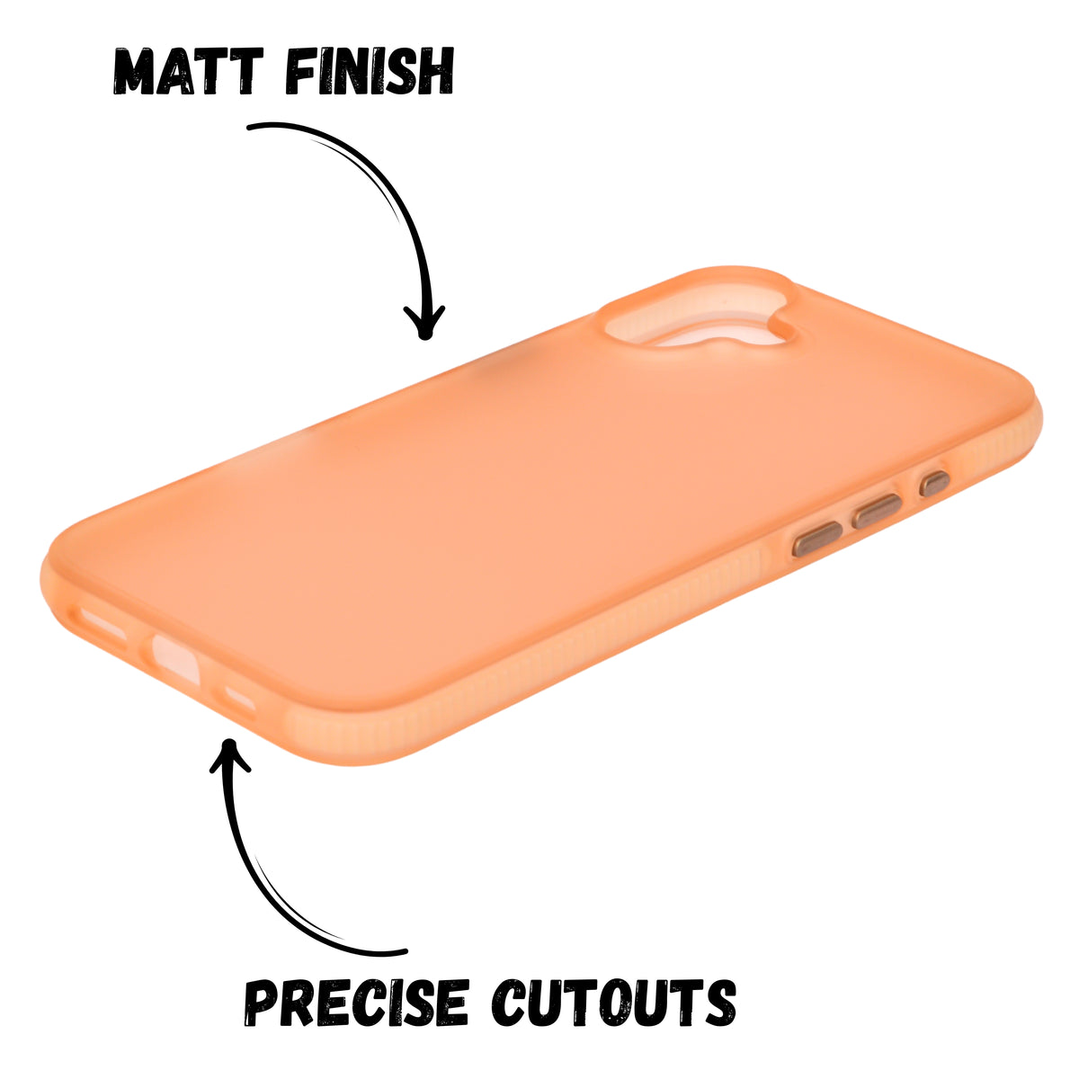 Matte Transparent Frosted with Side Border Phone Case For iPhone 16 Plus