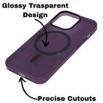 Hard Crystal Tinted Transparent Magsafe Compatible Phone Case for iPhone 14 Pro Max