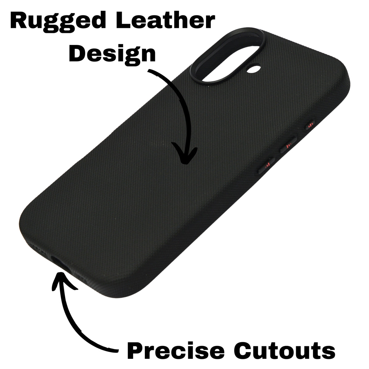Matte Rugged Texture Anti-Slip Phone Case for iPhone 16 Plus