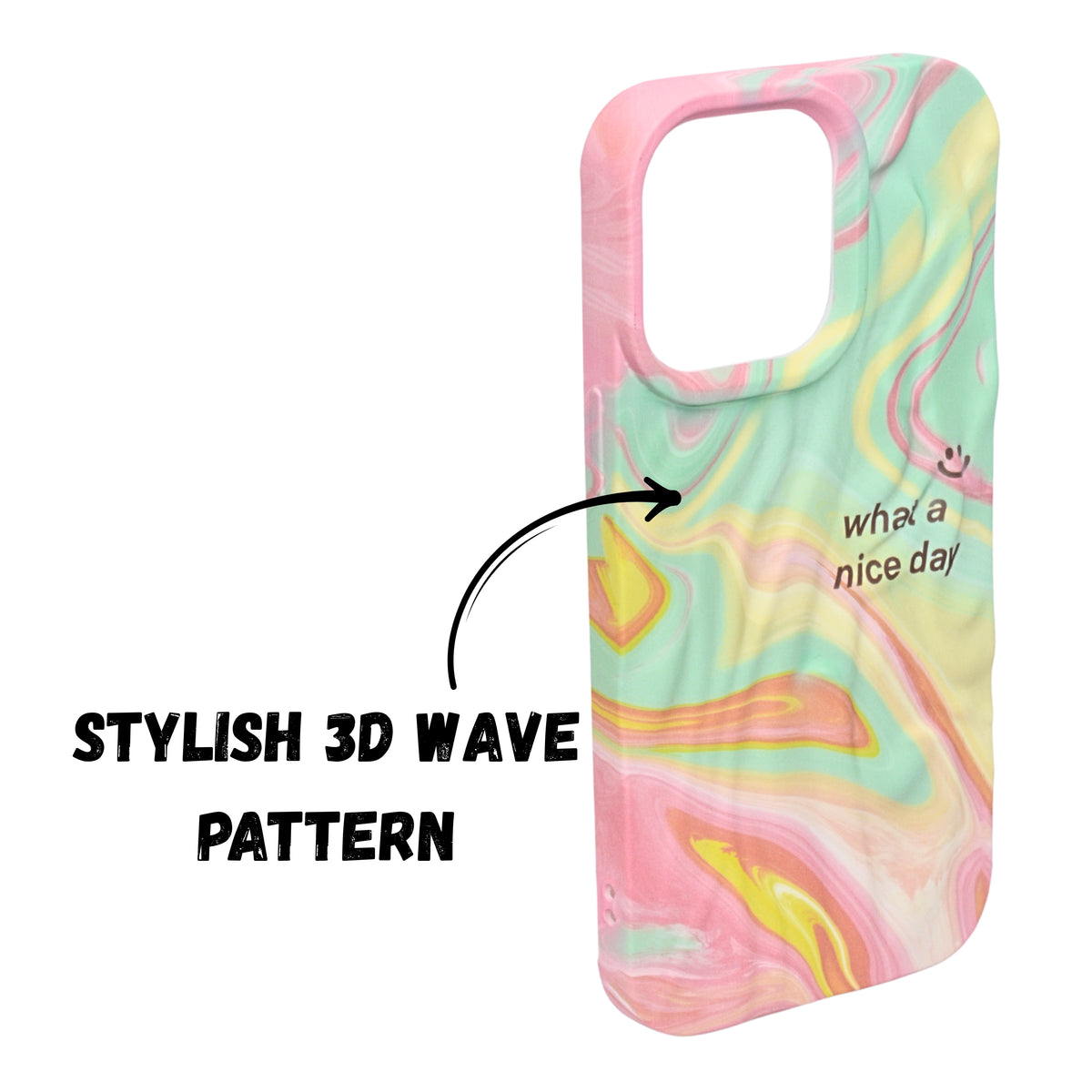 Abstract Pastel Marble Print Soft Silicone Phone Case For iPhone 16 Pro