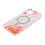 Transparent Floral MagSafe Compatible Phone Case for iPhone 14 Plus/ 15 Plus