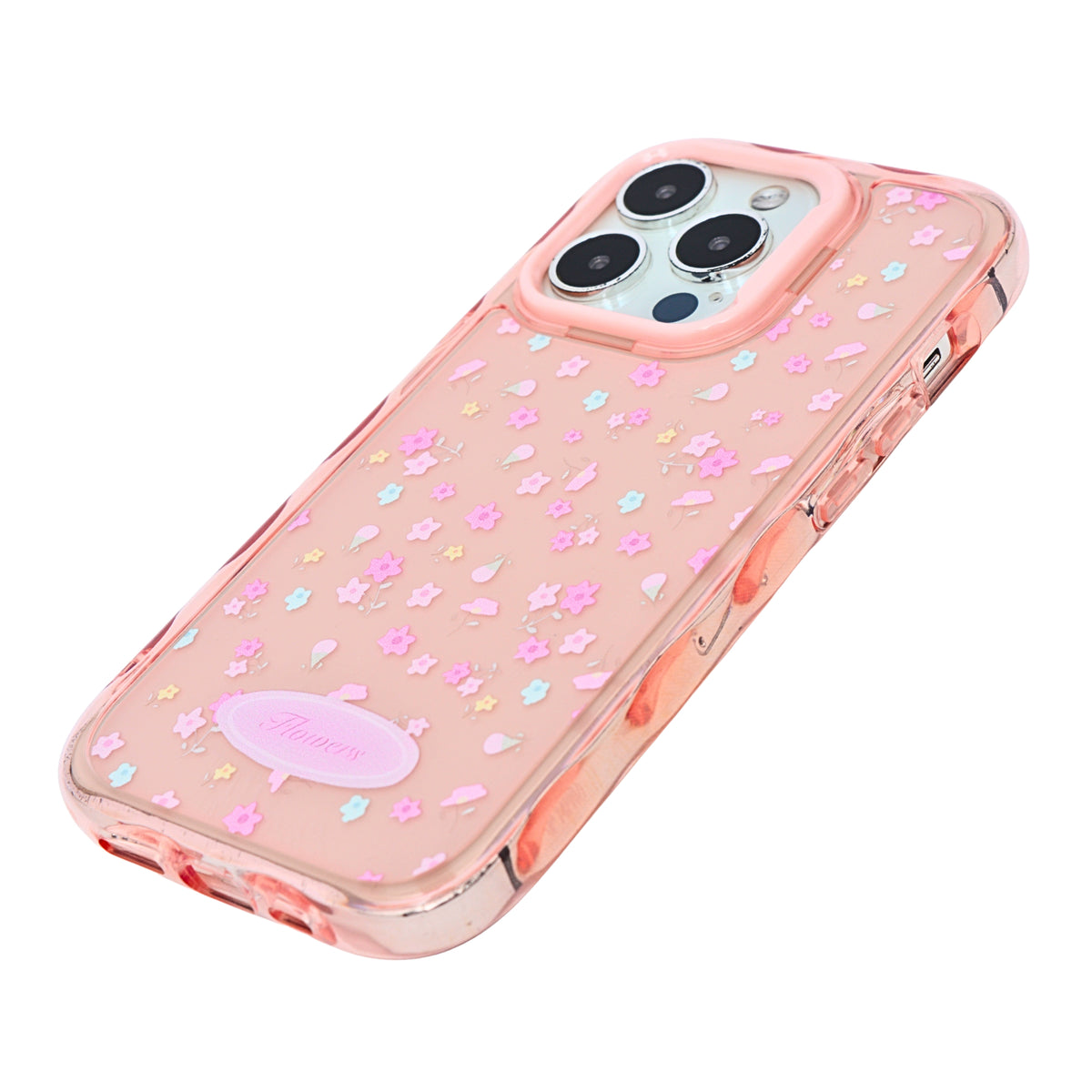Cute Transparent Wavy Edge Phone Case for iPhone 14 Pro