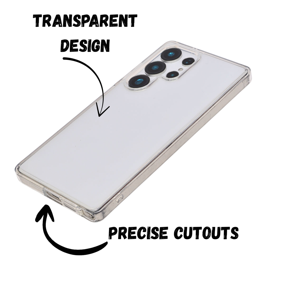 Transparent Hard Shell Phone Case for Samsung S25 Ultra