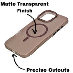 Tinted Transparent Corrugated Texture MagSafe Compatible Phone Case for iPhone 16 Pro