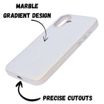 Glitter Marble Rainbow Case with Sparkle Finish Cover For iPhone 16
