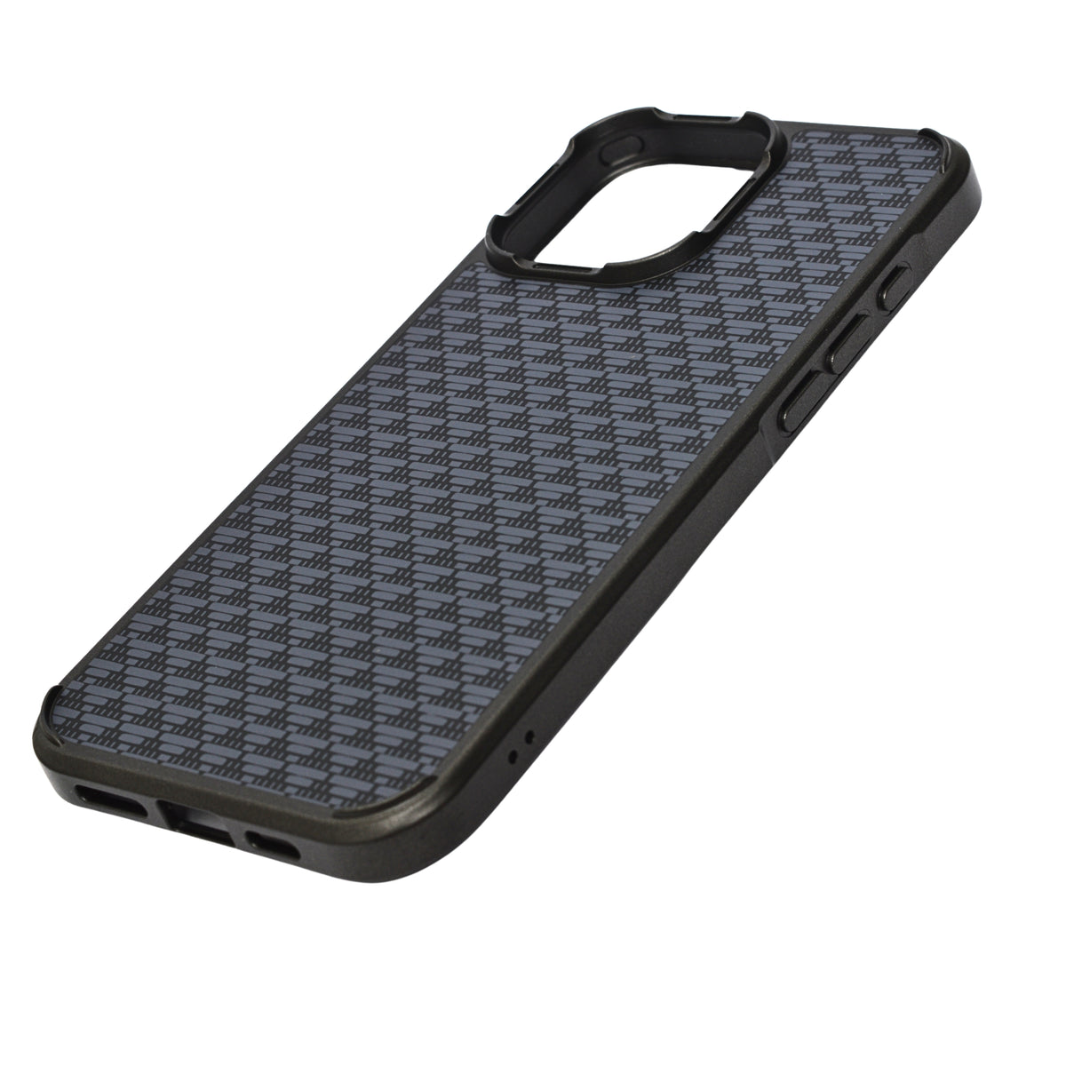 Geometric Carbon Fiber Texture Phone Case for iPhone 16 Pro