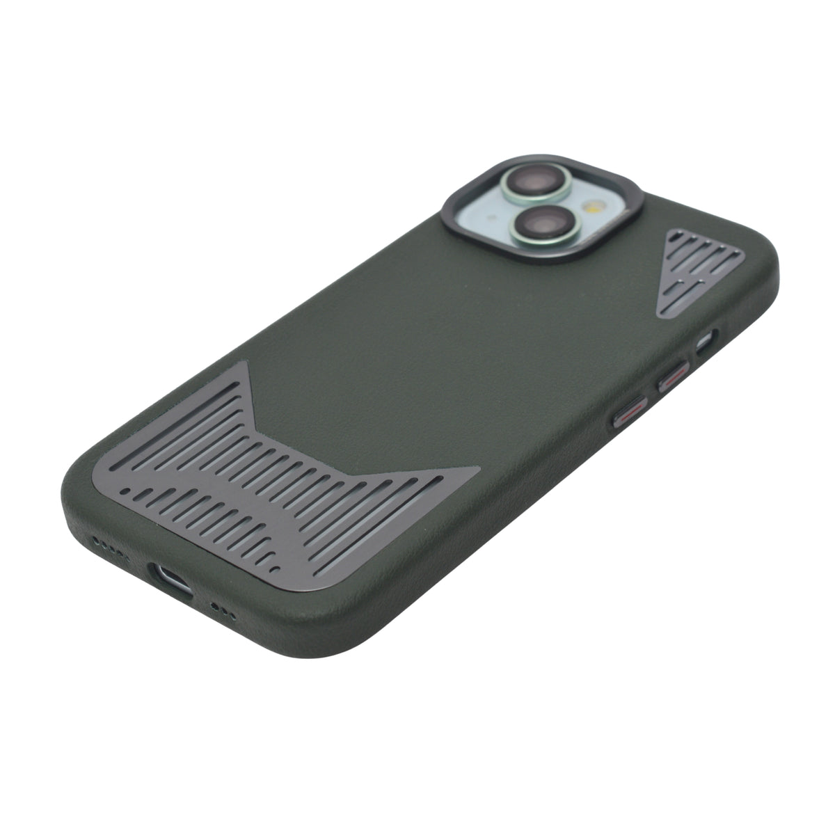 Premium Heat Dissipation with Modern Textured Finish Phone Case for iPhone 15