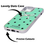 Stylish Polka Dot Bow Cover For iPhone 15