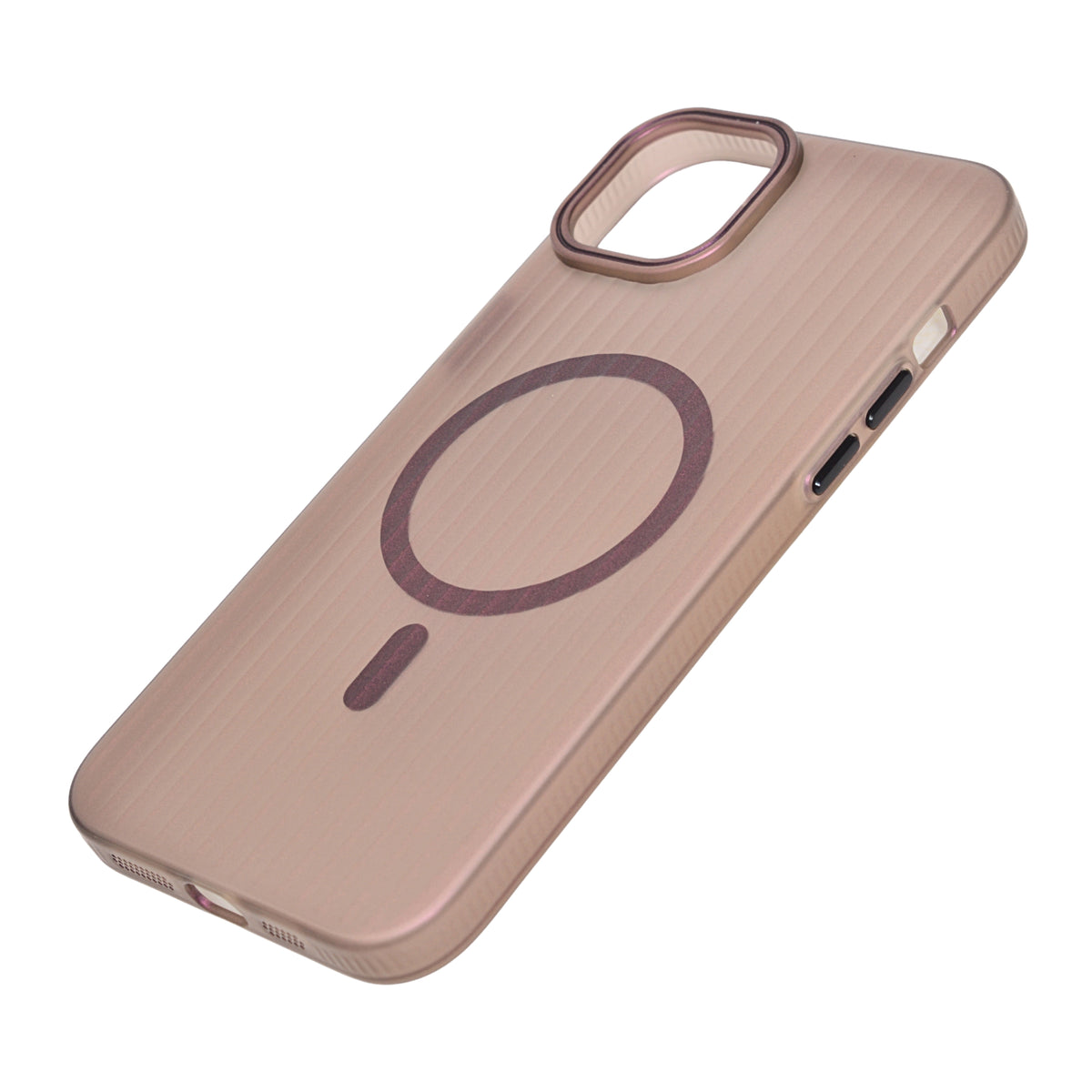 Tinted Transparent Corrugated Texture MagSafe Compatible Phone Case for iPhone 14Plus/ 15Plus