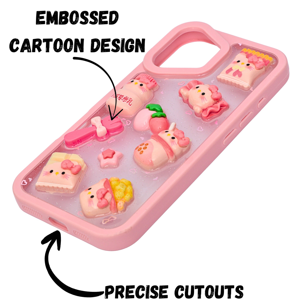 Cute 3D Cartoon Doodle Phone Case for iPhone 16