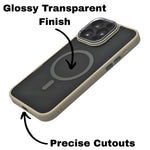 Smoke Transparent MagSafe Compatible Phone Case for iPhone 16 Pro Max