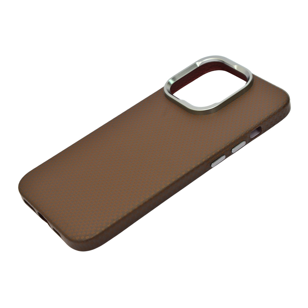 Carbon Fiber Texture MagSafe Compatible with Metal Camera Phone Case for iPhone 15 Pro