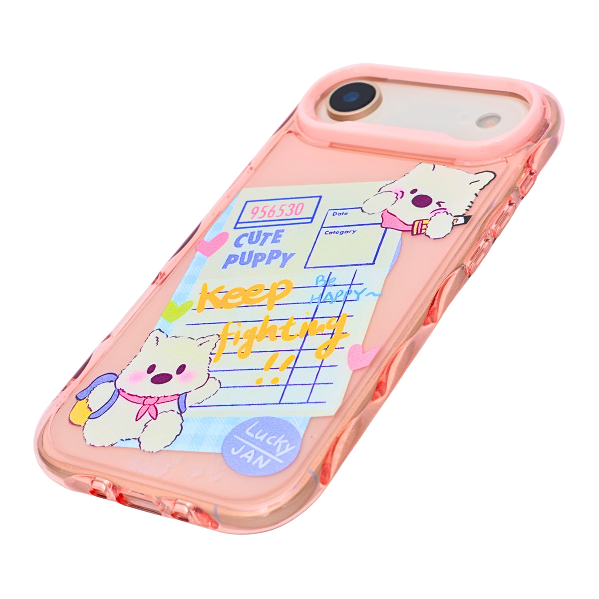 Cute Transparent Wavy Edge Phone Case for iPhone 17 Air
