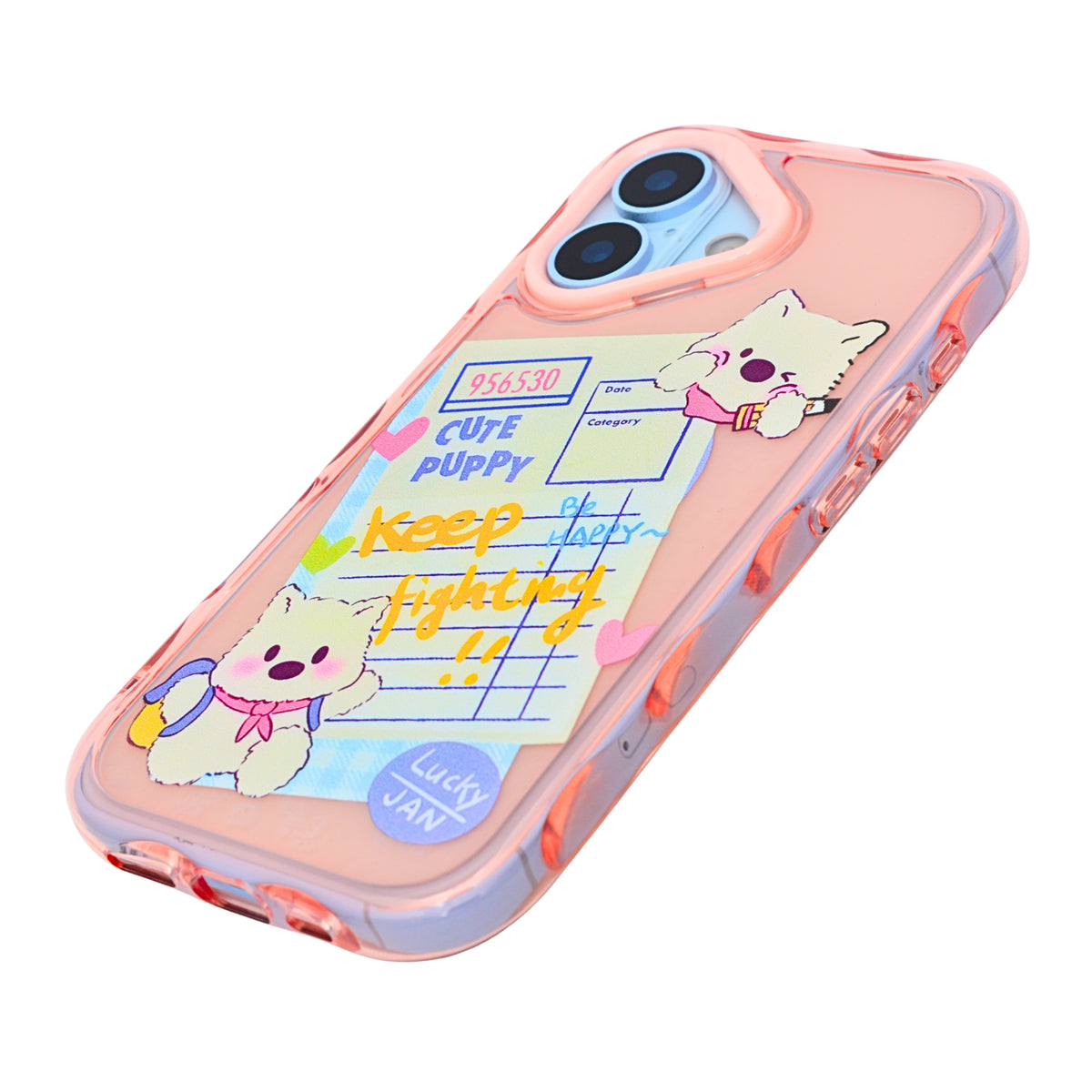 Cute Transparent Wavy Edge Phone Case for iPhone 17