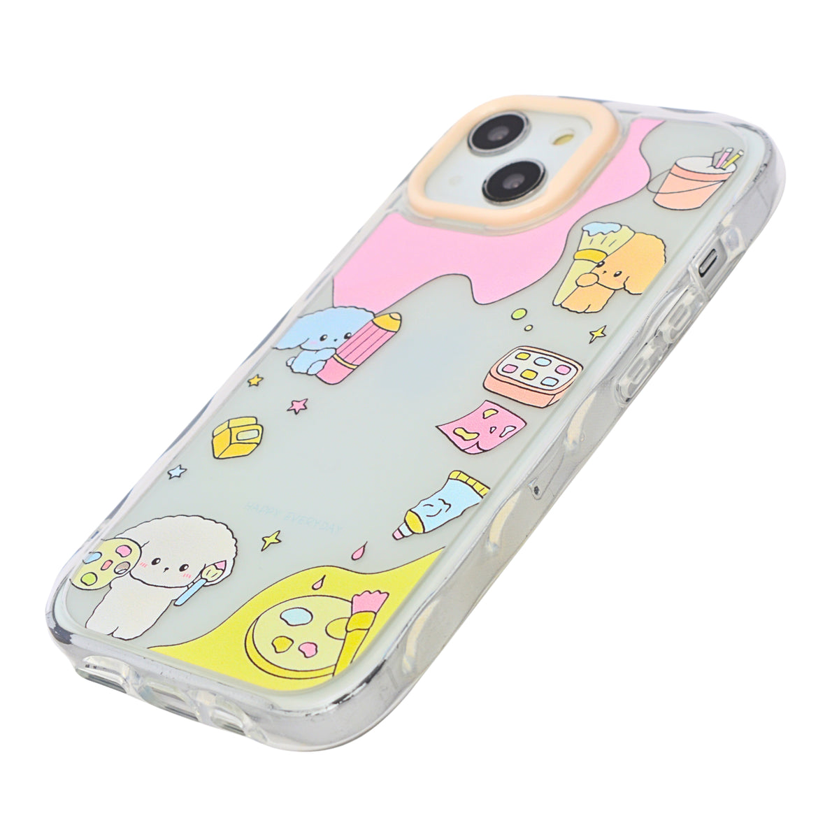 Cute Transparent Wavy Edge Phone Case for iPhone 13/ 14