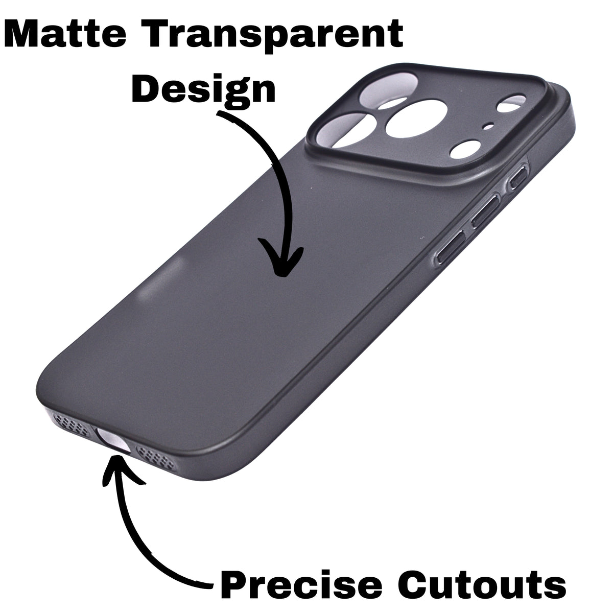 Frosted Matte Finish Slim Translucent Phone Case for iPhone 17 Pro