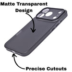 Frosted Matte Finish Slim Translucent Phone Case for iPhone 17 Pro