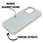 Glitter Marble Rainbow Case with Sparkle Finish Cover For iPhone 16 Pro Max