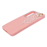 Luxury Glitter Finish with 3D Pearl Flower Design Phone Case for Samsung S23fe