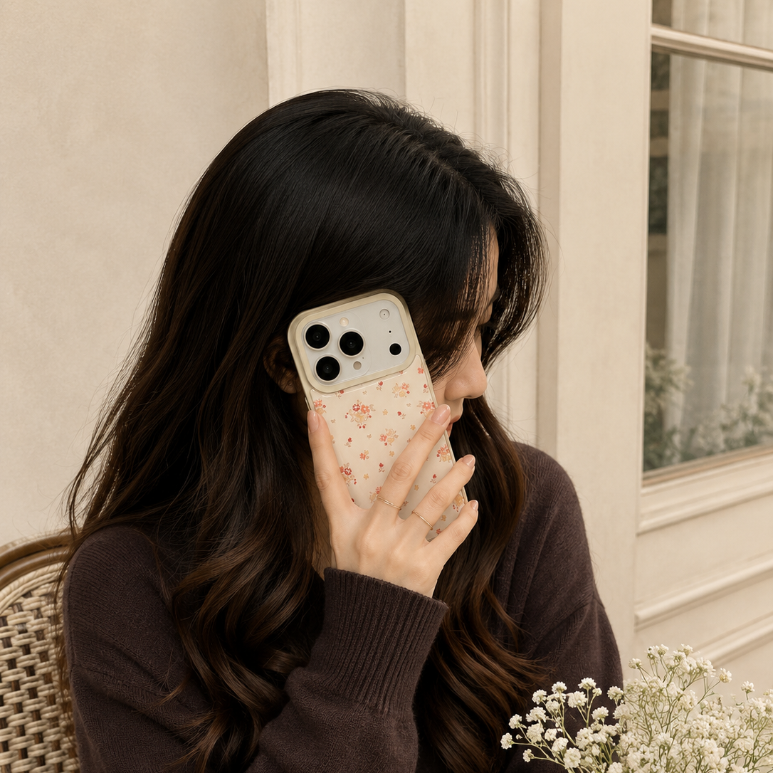 Golden Petals Floral Case