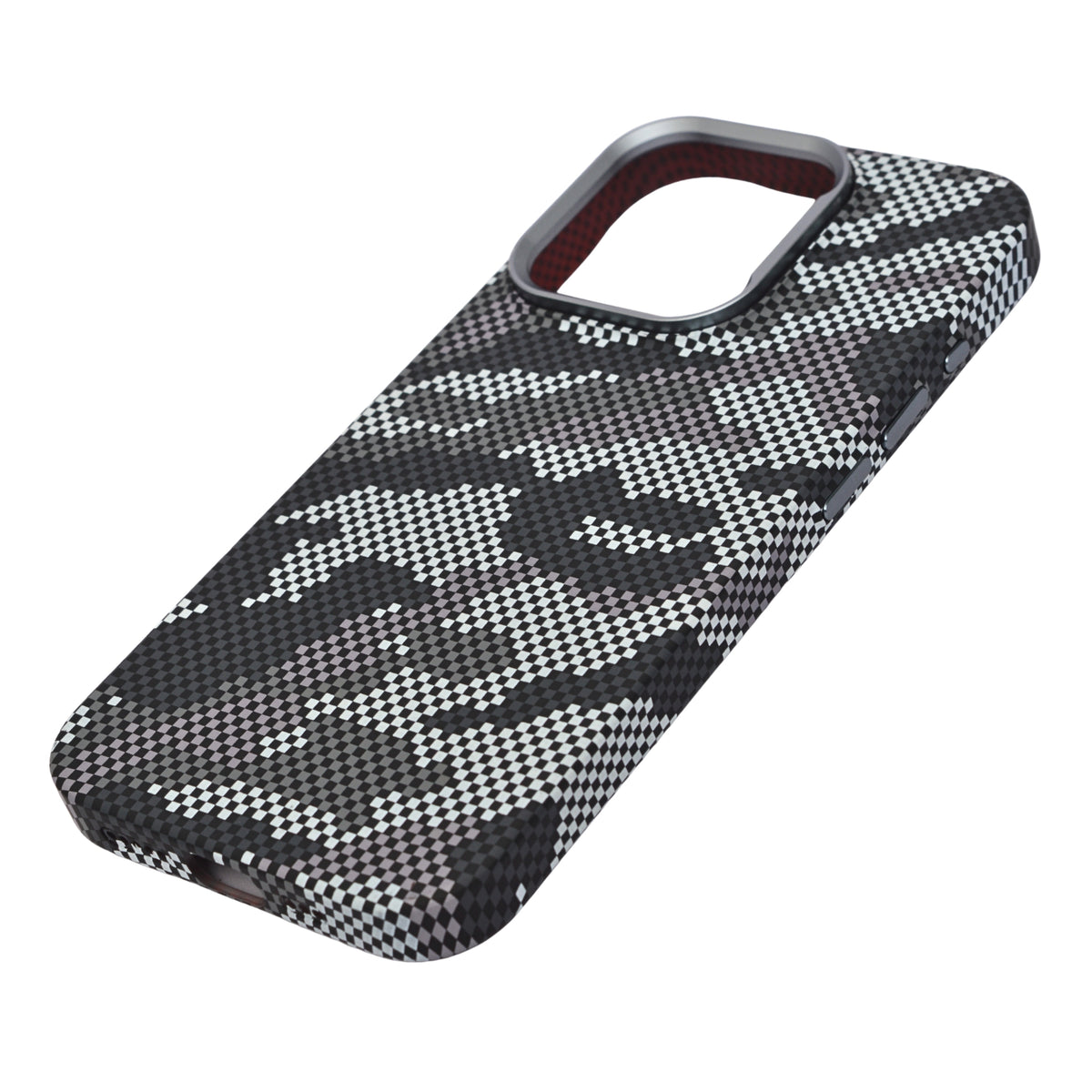 Camouflage Pixel Pattern Phone Case for iPhone 15 Pro