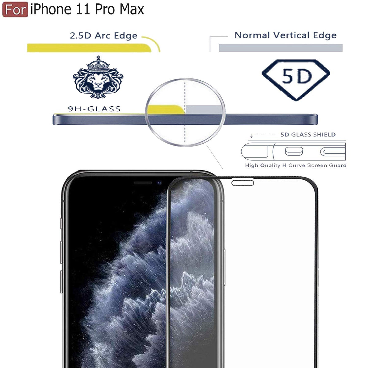 Ultra-Clear Tempered Glass Screen Protector for iPhone 11 Pro Max