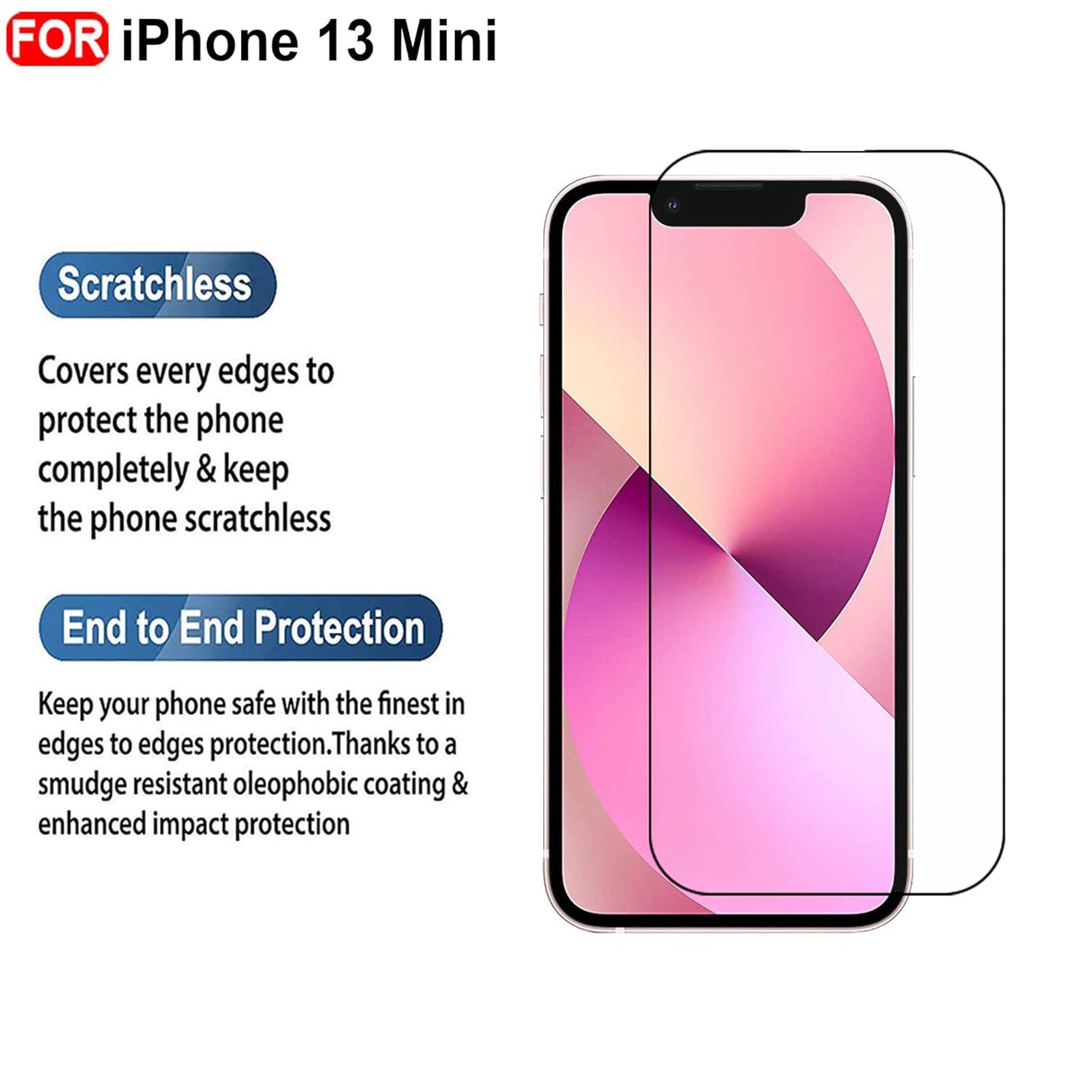 Ultra-Clear Tempered Glass Screen Protector for iPhone 13 Mini