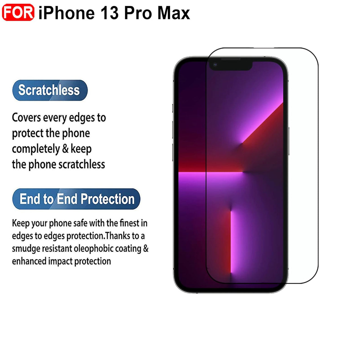 Ultra-Clear Tempered Glass Screen Protector for iPhone 13 Pro Max