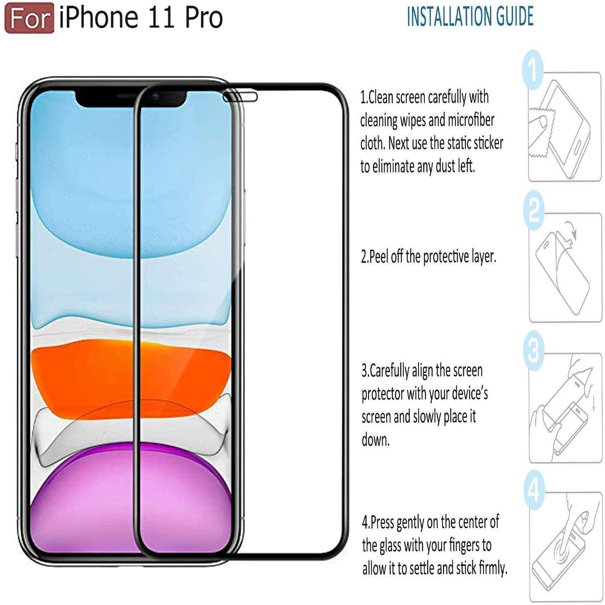 Ultra-Clear Tempered Glass Screen Protector for iPhone 11 Pro