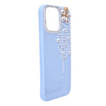Luxury Glitter Finish with 3D Pearl Flower Design Phone Case for iPhone 14 Pro Max