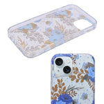 Vibrant Transparent Floral Pattern Phone Case for iPhone 15