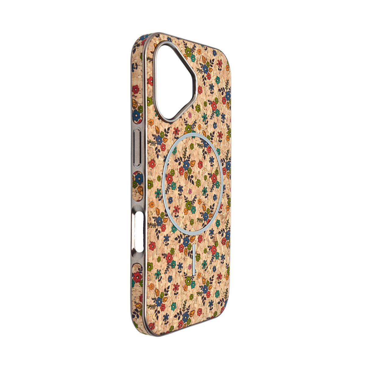 Cork Texture Printed MagSafe Compatible Phone Case for iPhone 16