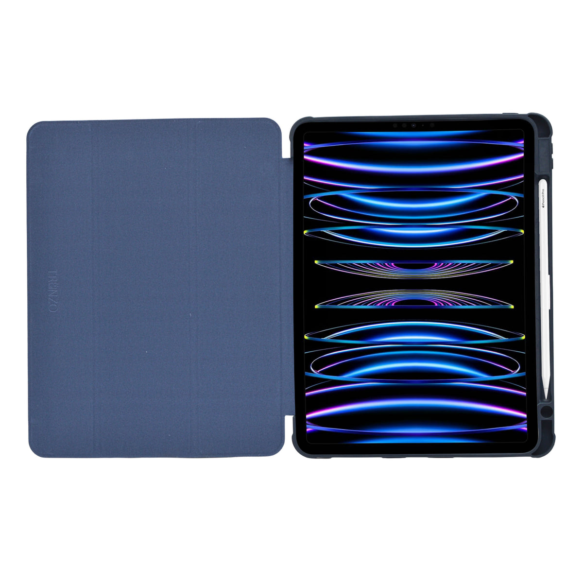 Transparent Trifold Smart Folio Case with Pencil Slot for iPad Pro 11 Inch