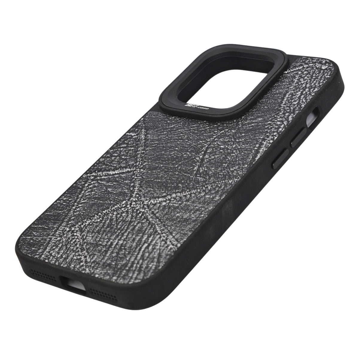 Luxury Textured Leather Finish with Raised Camera Frame Phone Case for iPhone 15 Pro