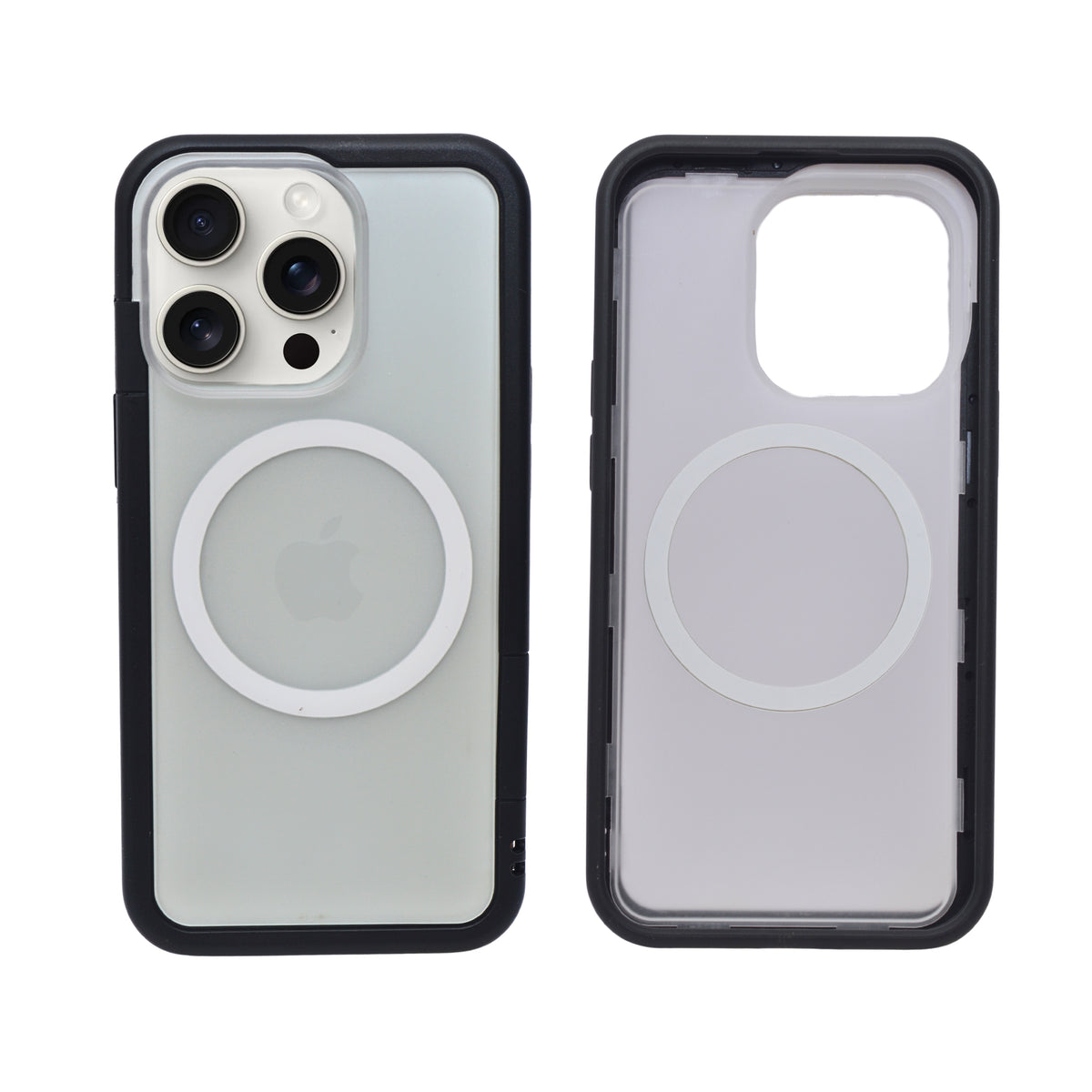 Clear MagSafe Compatible with Black Bumper Phone Case for iPhone 14 Pro