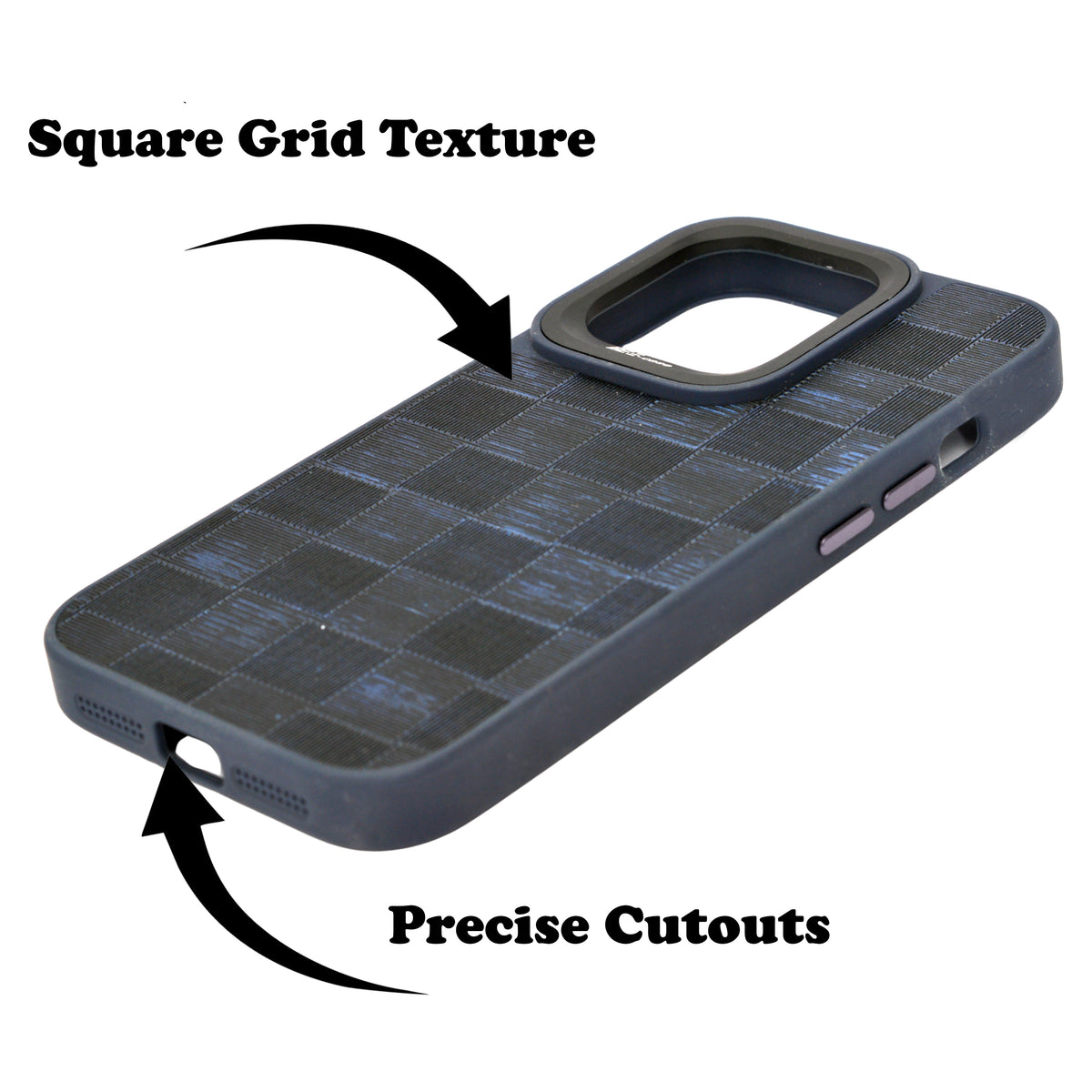 Checkered Texture Grip Case For iPhone 15 Pro