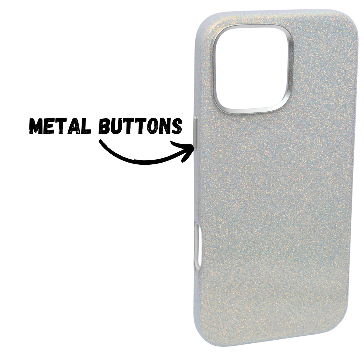 Glitter Marble Rainbow Case with Sparkle Finish Cover For iPhone 16 Pro Max