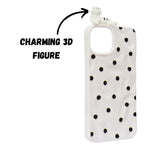 3D Cartoon Character with Polka Dots Soft Phone Case for iPhone 13/ 14