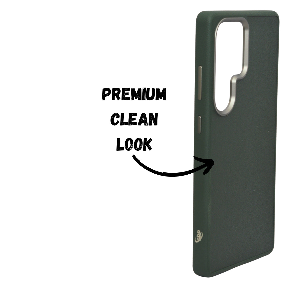 Premium Leather Texture with Metallic Camera Frame Phone Case for Samsung S25 Ultra