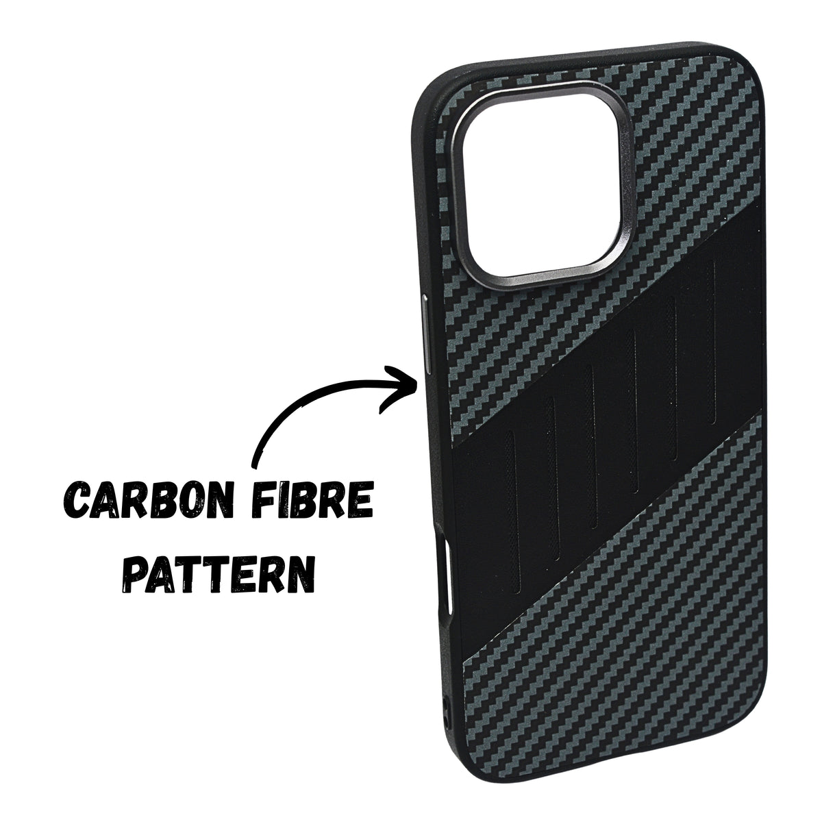 Carbon Fiber Leather Texture Kevlar Anti-Fall Protective Case for iPhone 16 Pro Max