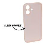 Frosted Matte Finish Transparent Phone Case for iPhone 16