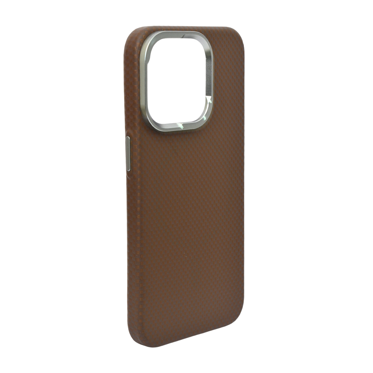 Carbon Fiber Texture MagSafe Compatible with Metal Camera Phone Case for iPhone 15 Pro