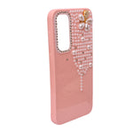 Luxury Glitter Finish with 3D Pearl Flower Design Phone Case for Samsung S23fe