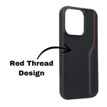 Deecase Leather Grip with Red Stitch Detailing Phone Case For iPhone 14 Pro Max