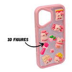 Cute 3D Cartoon Doodle Phone Case for iPhone 16