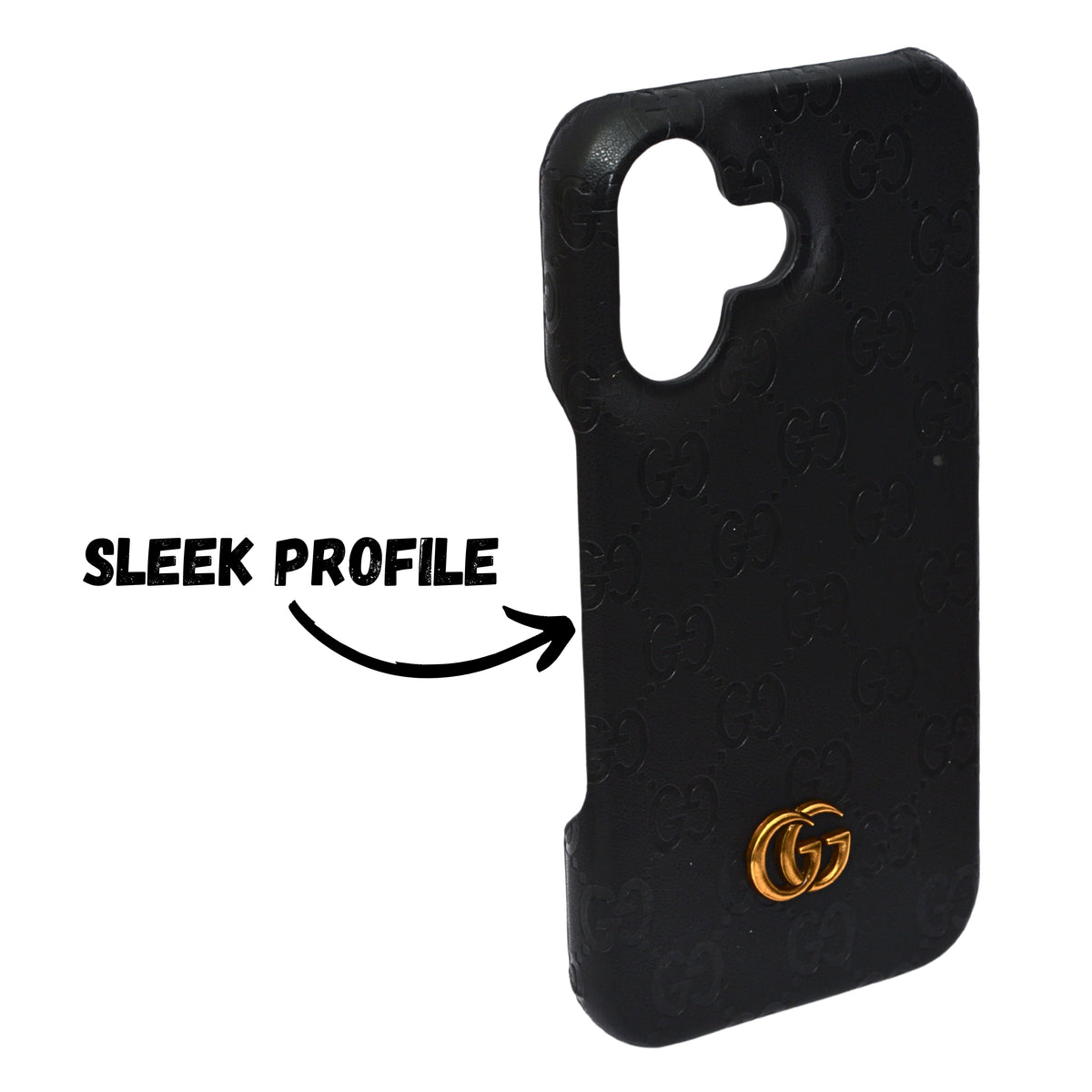 Luxury GG Embossed Phone Case for iPhone 16