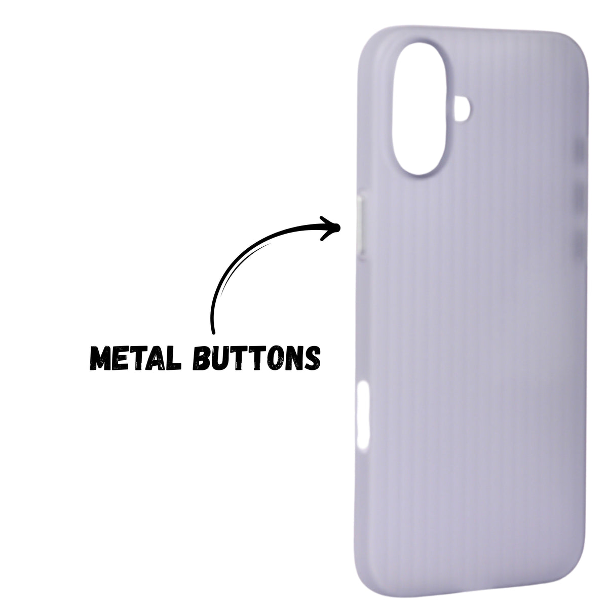 Hard Protective Striped Matte Finish Case for iPhone 16 Plus