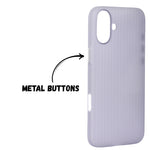 Hard Protective Striped Matte Finish Case for iPhone 16 Plus