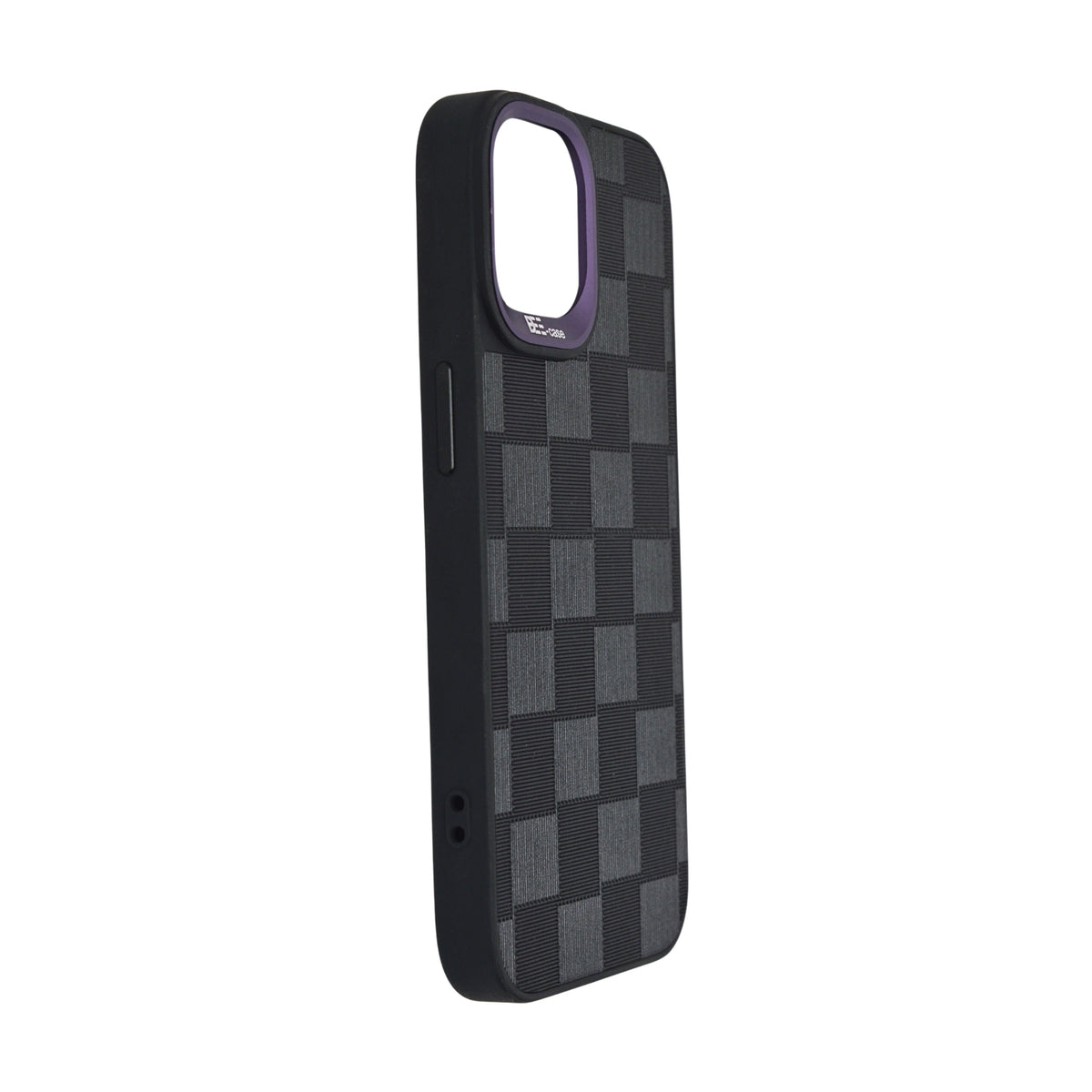 Checkered Texture Grip Case For iPhone 15