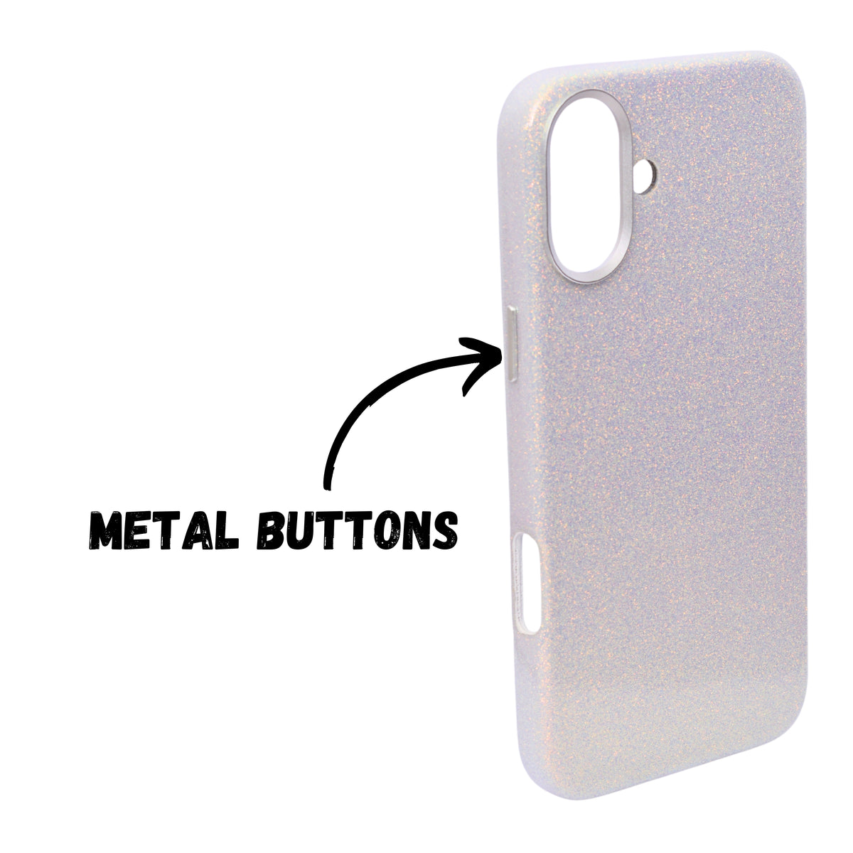 Glitter Marble Rainbow Case with Sparkle Finish Cover For iPhone 16